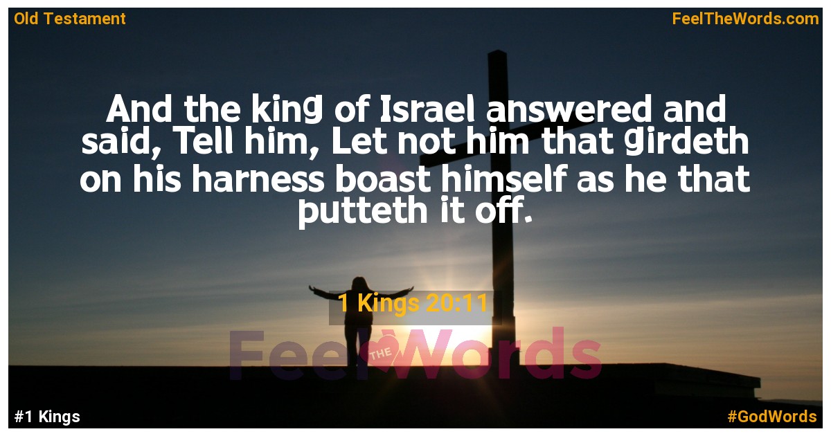 1 Kings 20:11