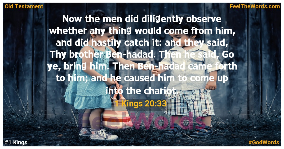 1 Kings 20:33