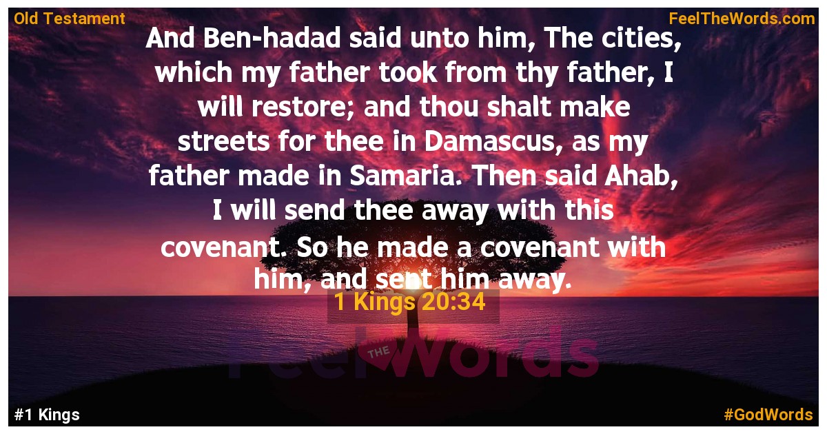 1 Kings 20:34