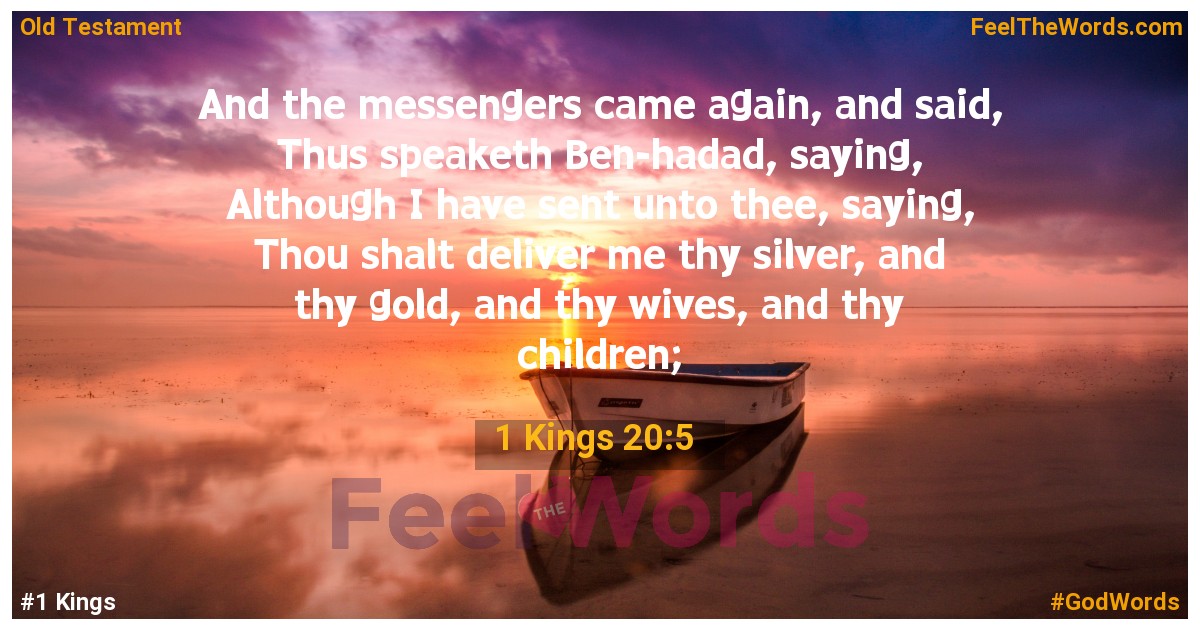 1 Kings 20:5