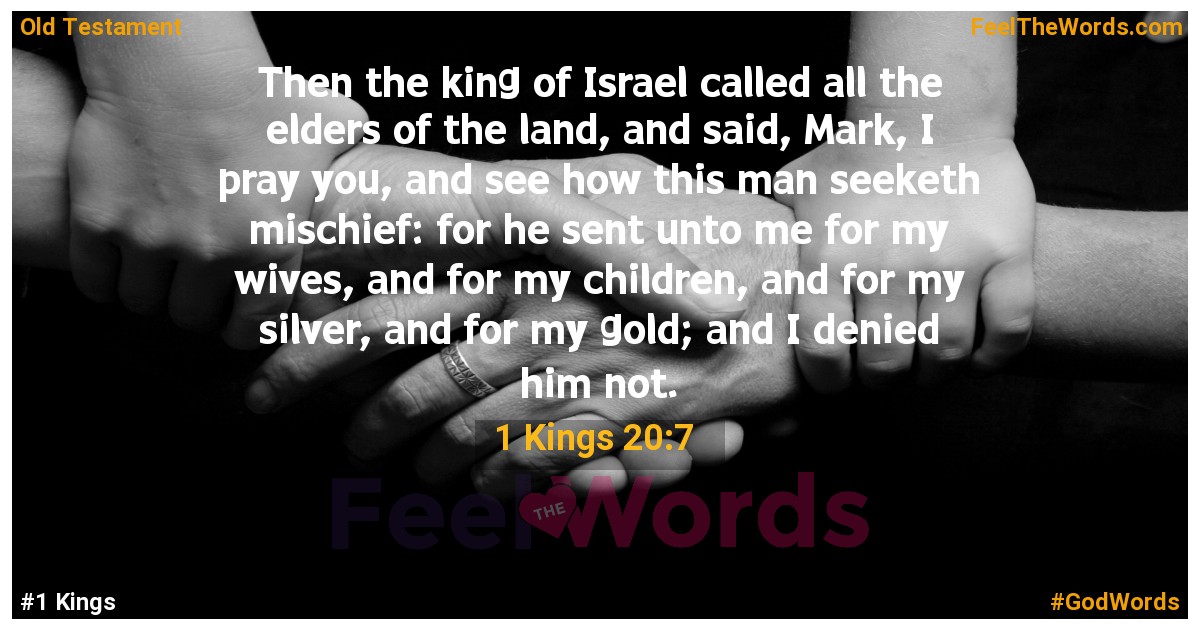 1 Kings 20:7