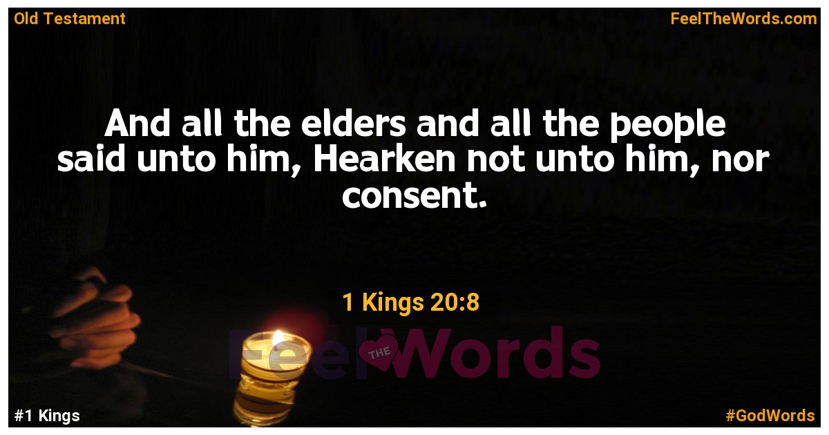 1 Kings 20:8