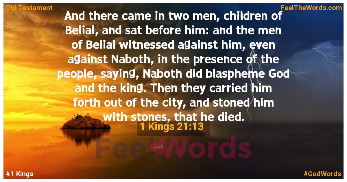 1 Kings 21:13