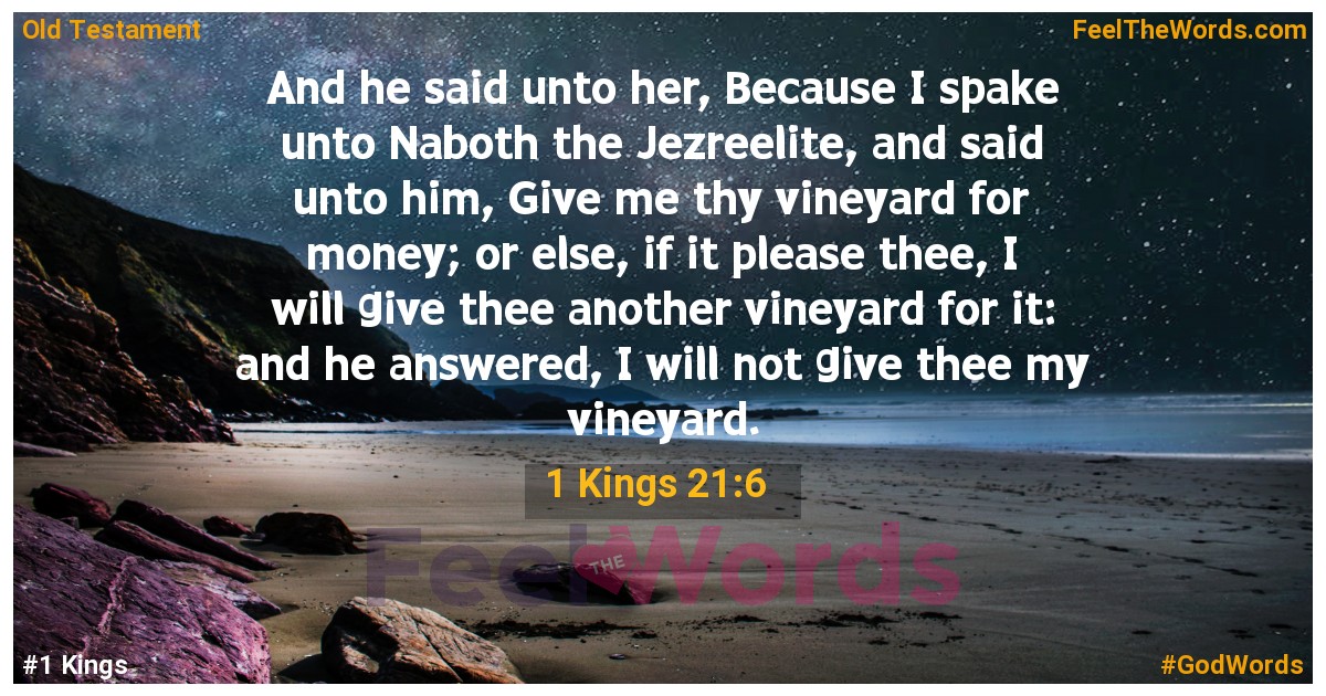1 Kings 21:6