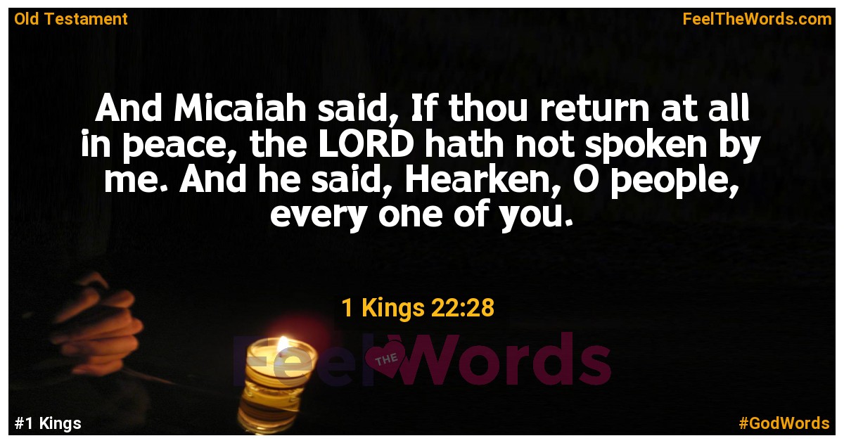 1 Kings 22:28