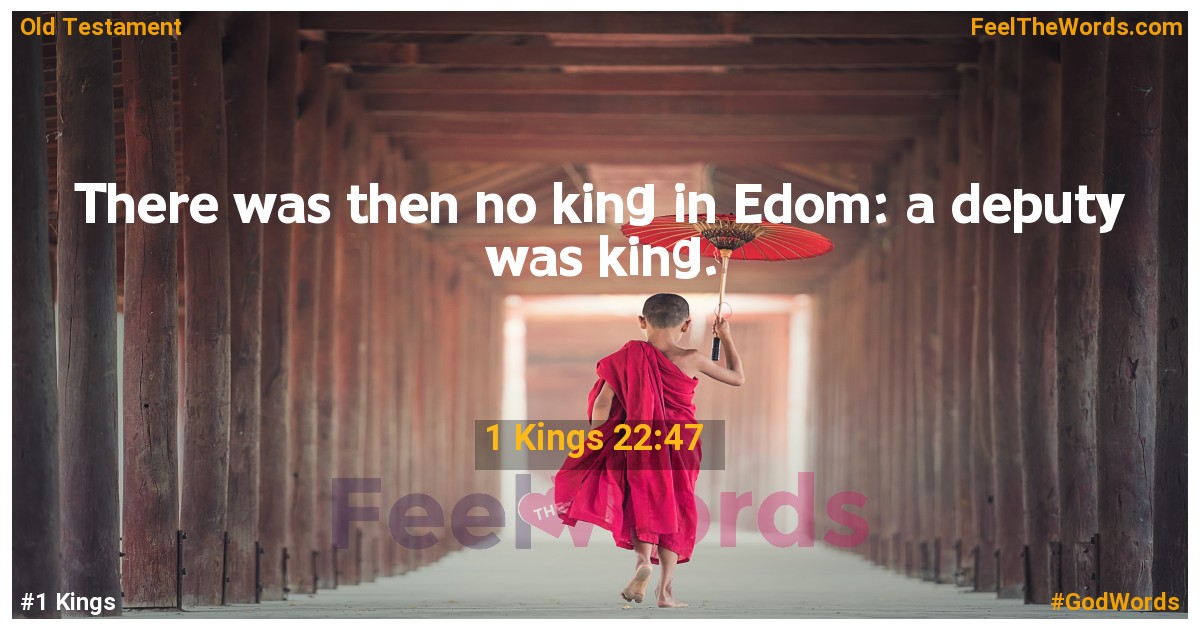 1 Kings 22:47