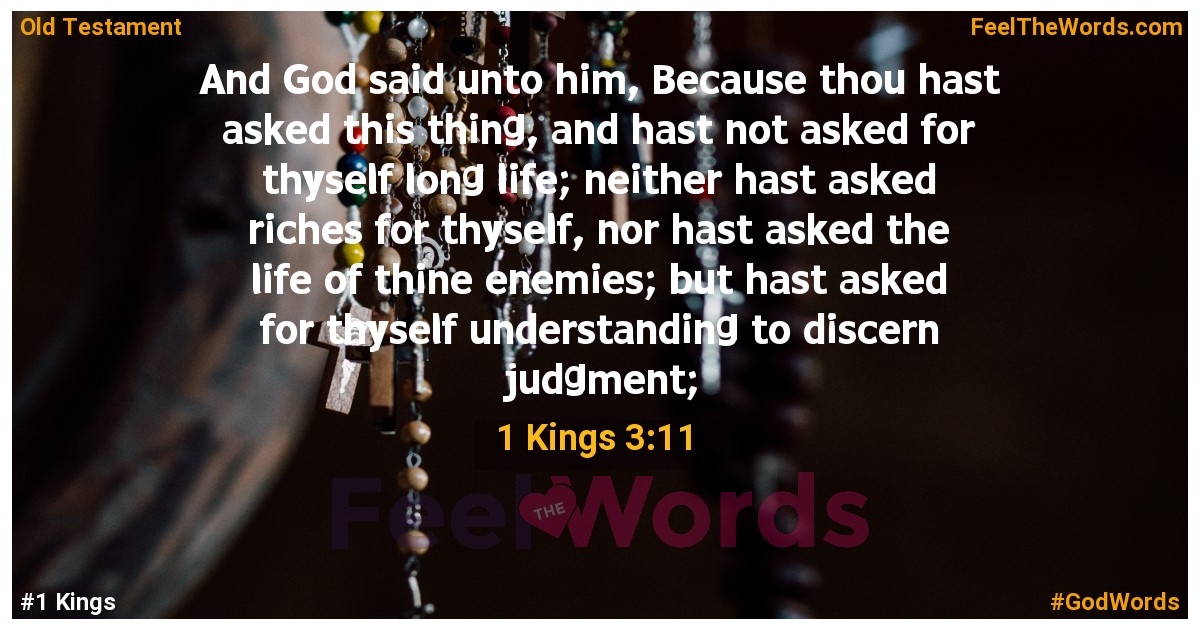 1 Kings 3:11
