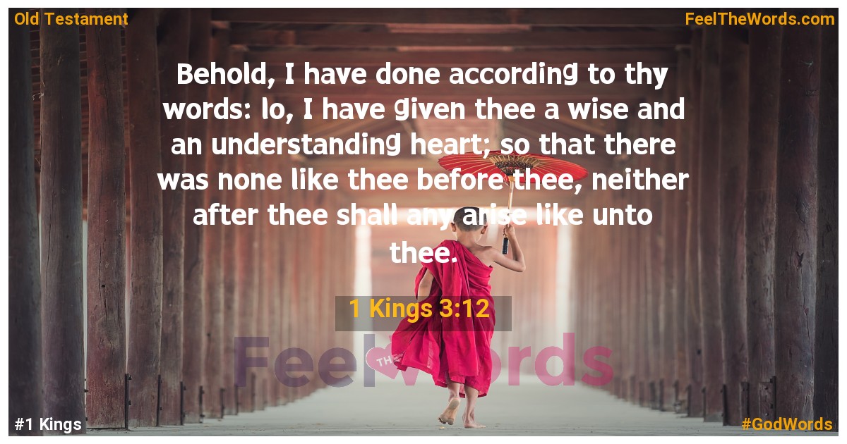 1 Kings 3:12