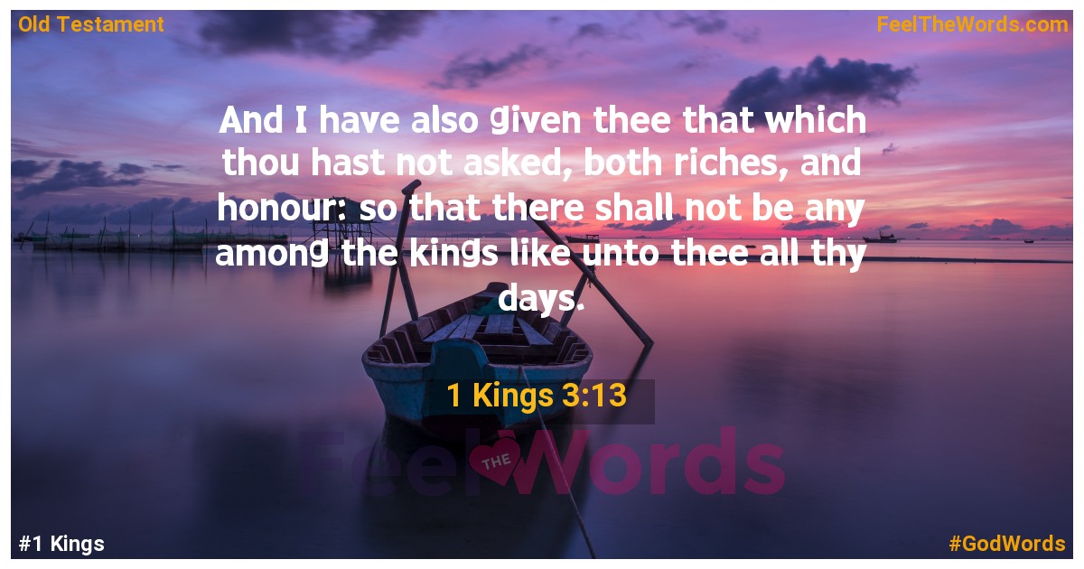 1 Kings 3:13