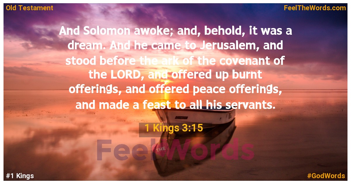 1 Kings 3:15