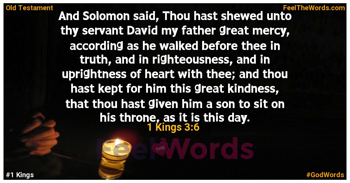 1 Kings 3:6