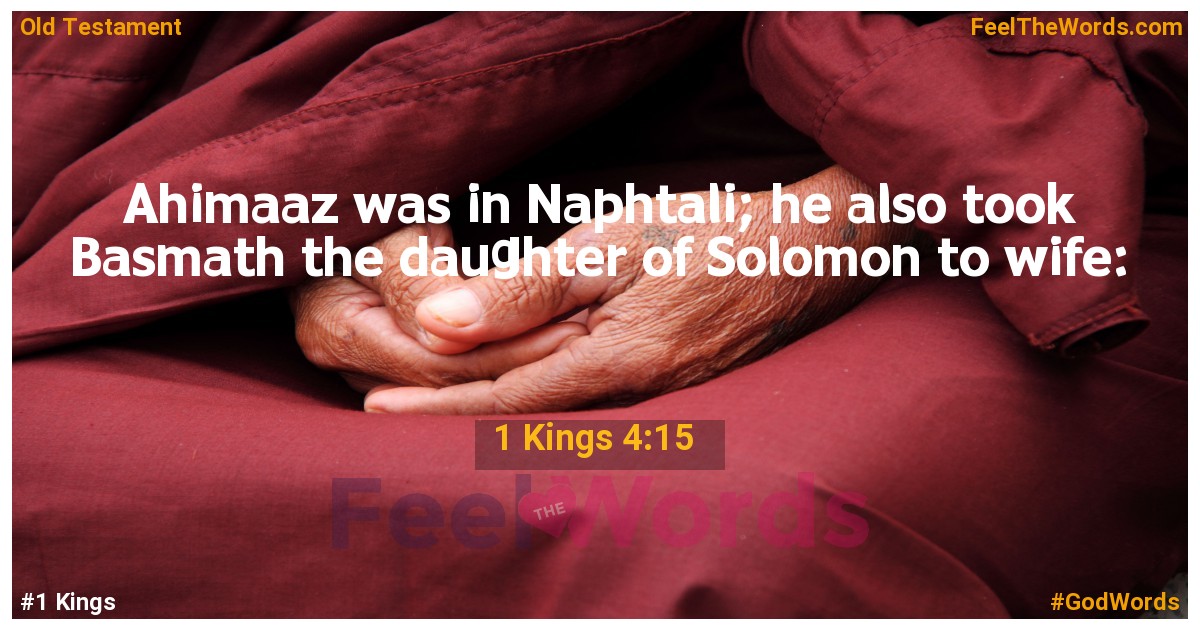 1 Kings 4:15
