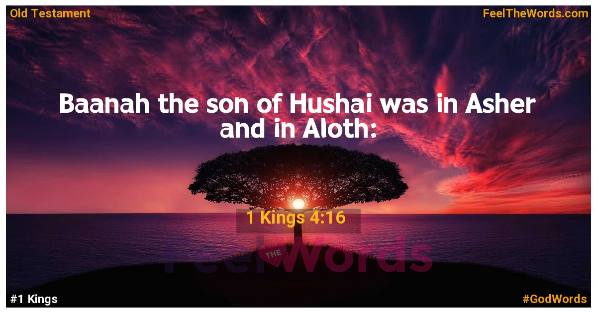 1 Kings 4:16