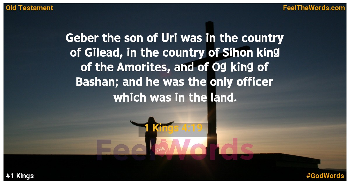 1 Kings 4:19