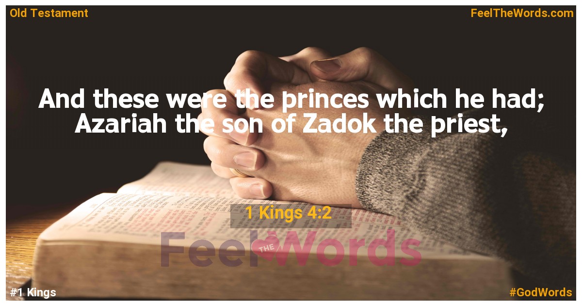 1 Kings 4:2