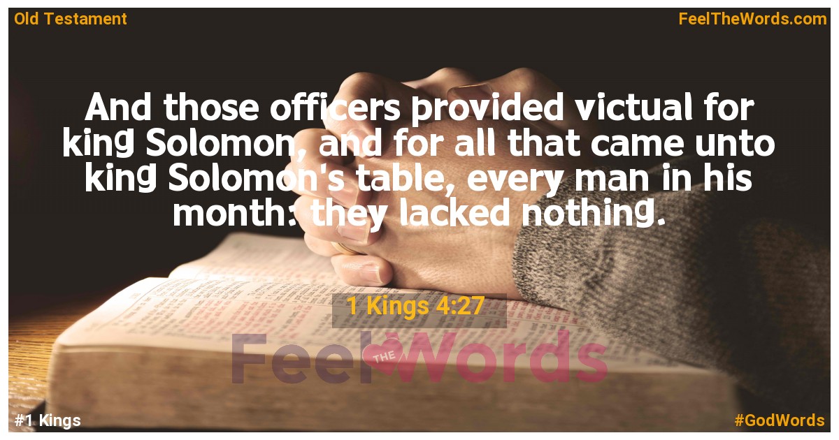 1 Kings 4:27