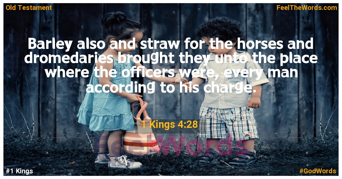 1 Kings 4:28