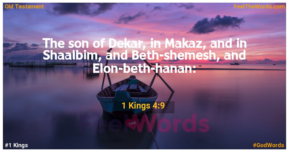 1 Kings 4:9