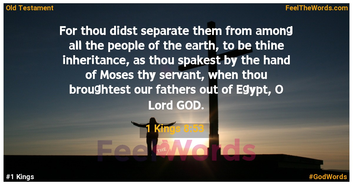 1 Kings 8:53