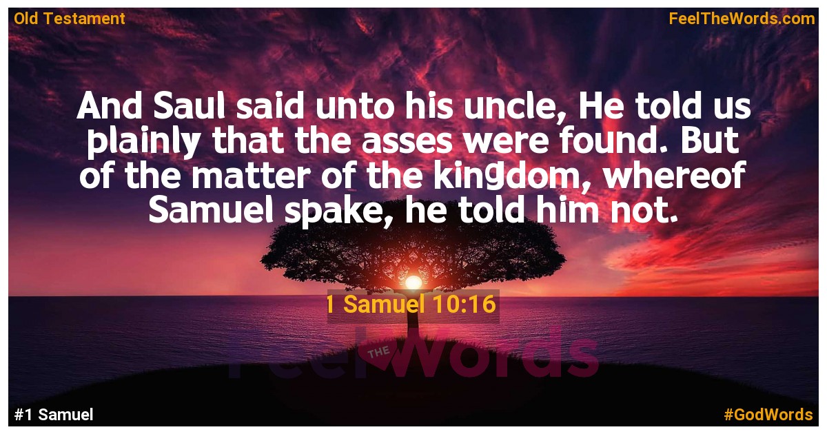 1 Samuel 10:16