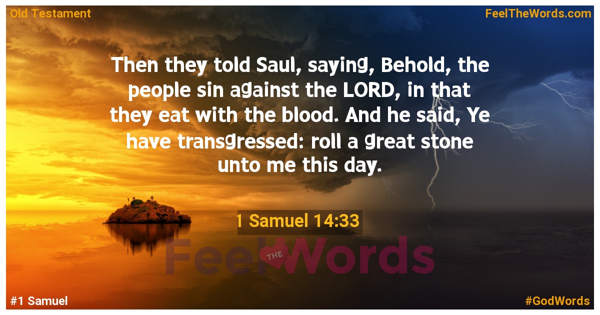 1 Samuel 14:33