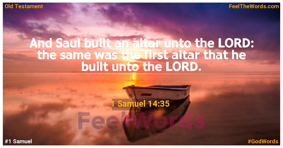1 Samuel 14:35