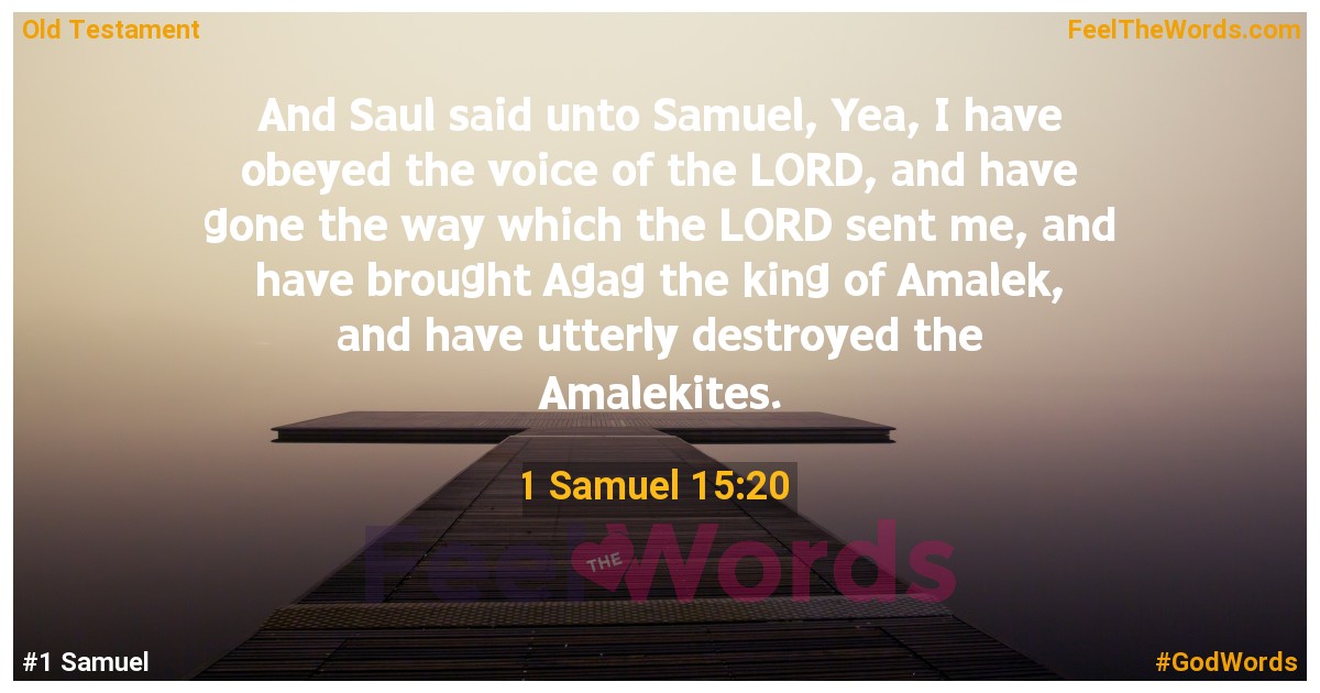 1 Samuel 15:20
