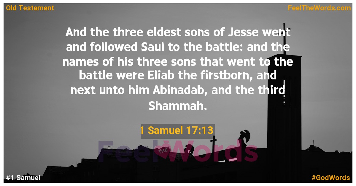 1 Samuel 17:13