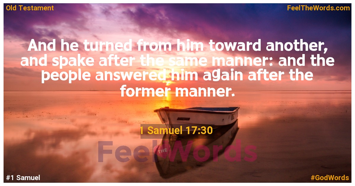 1 Samuel 17:30