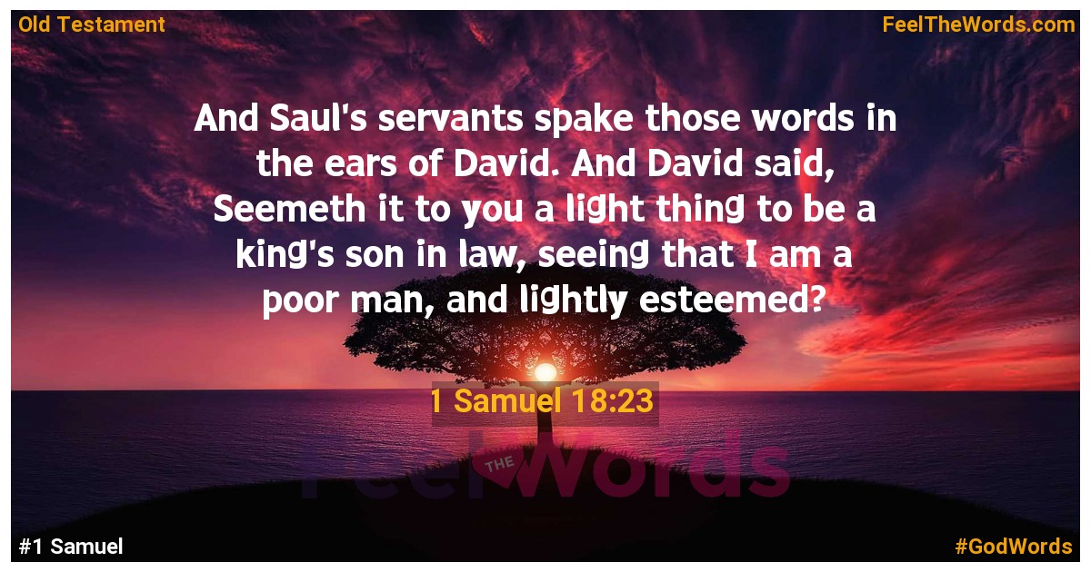 1 Samuel 18:23