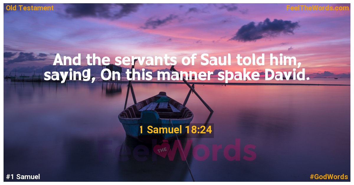 1 Samuel 18:24