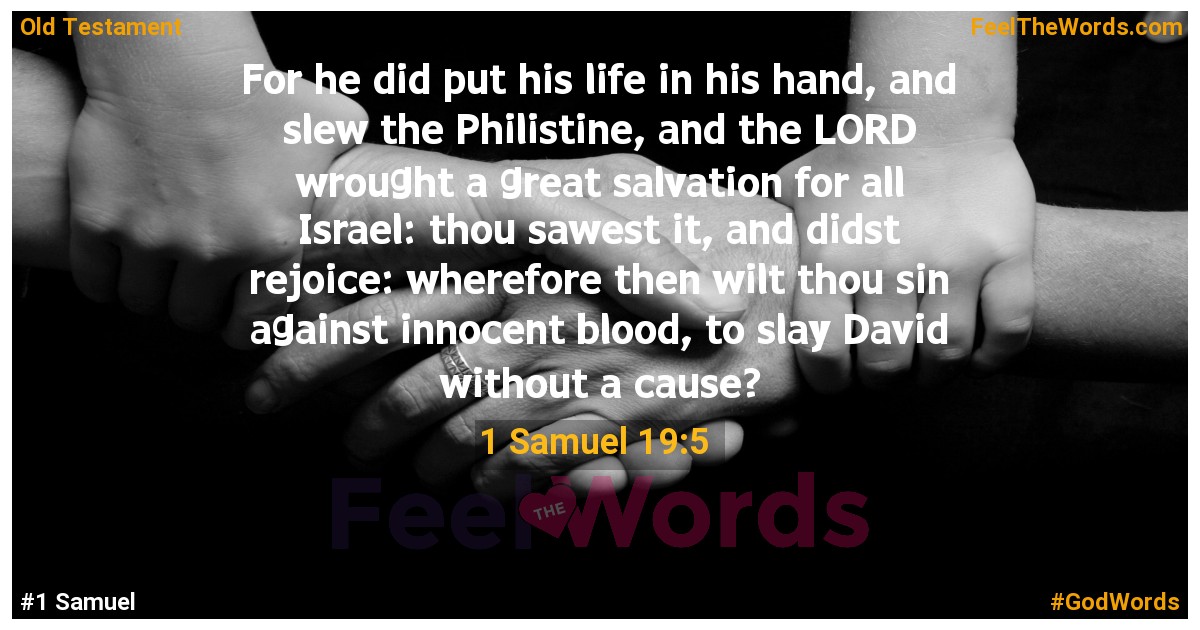 1 Samuel 19:5
