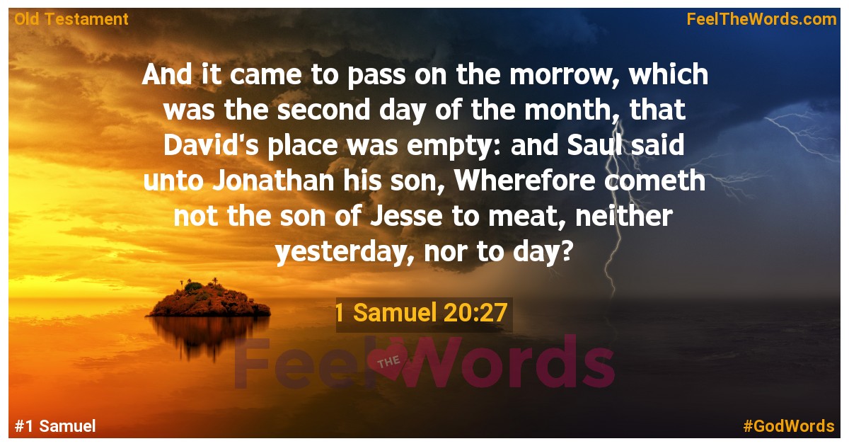 1 Samuel 20:27