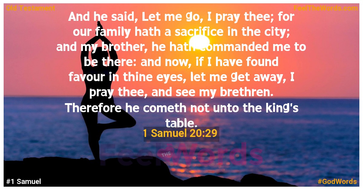 1 Samuel 20:29