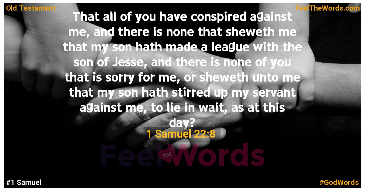 1 Samuel 22:8