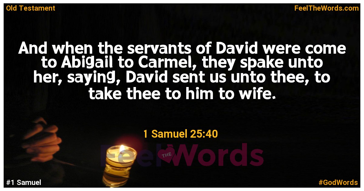 1 Samuel 25:40