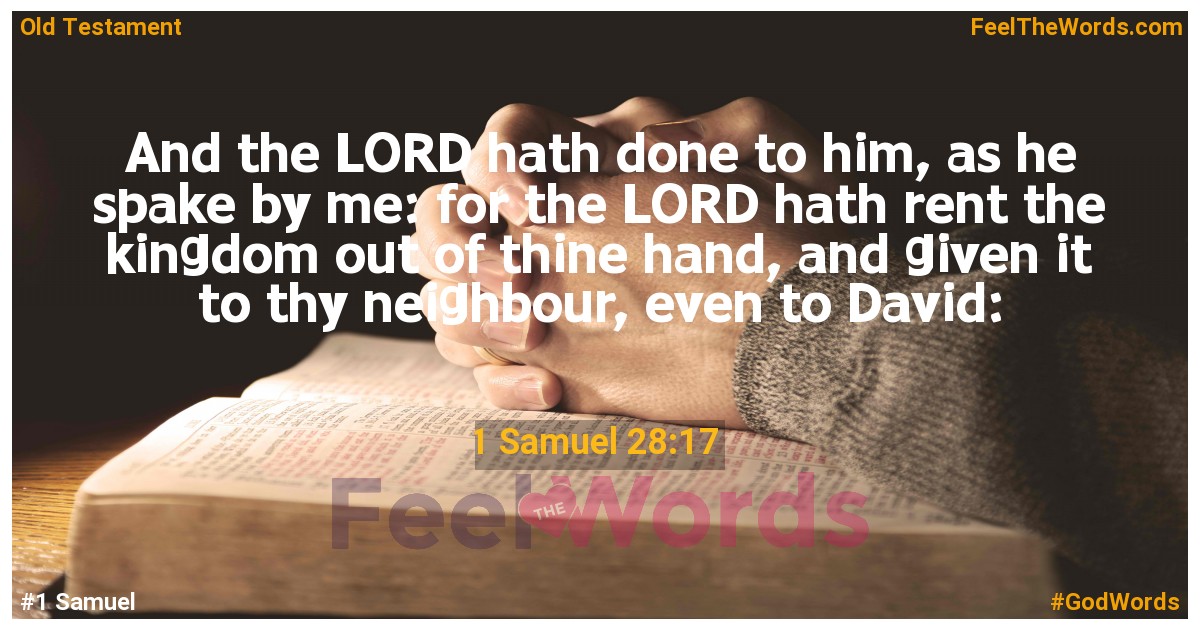 1 Samuel 28:17