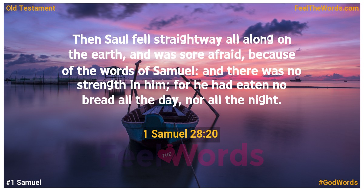1 Samuel 28:20