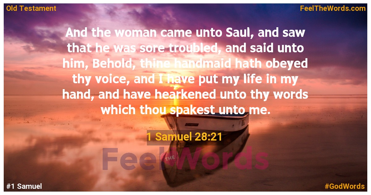 1 Samuel 28:21