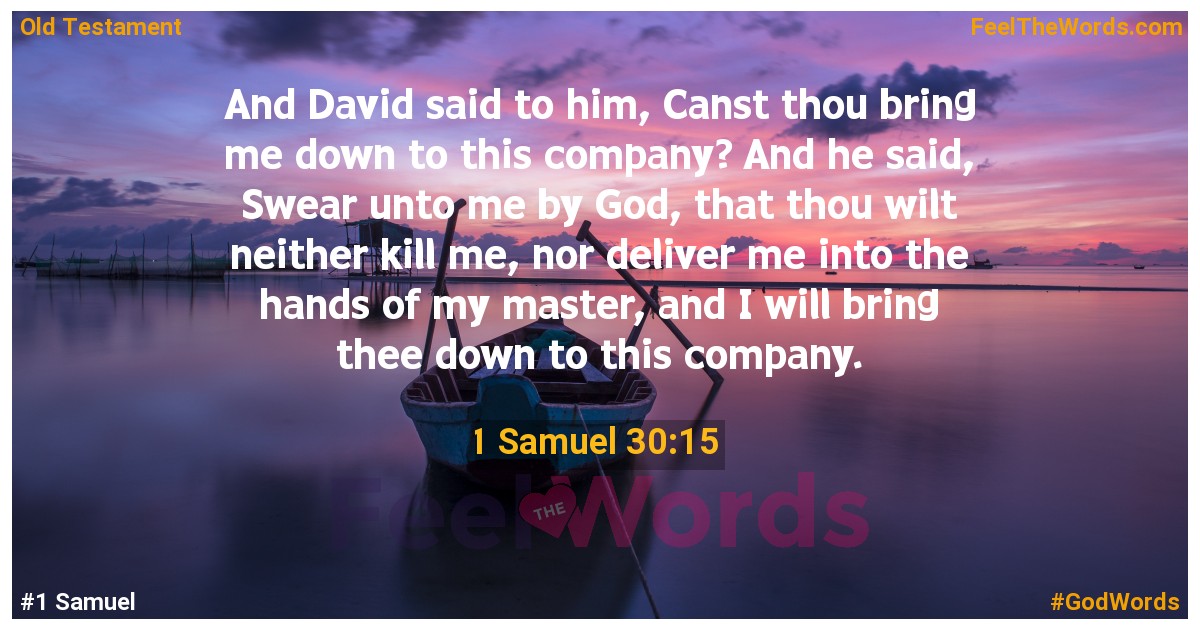1 Samuel 30:15