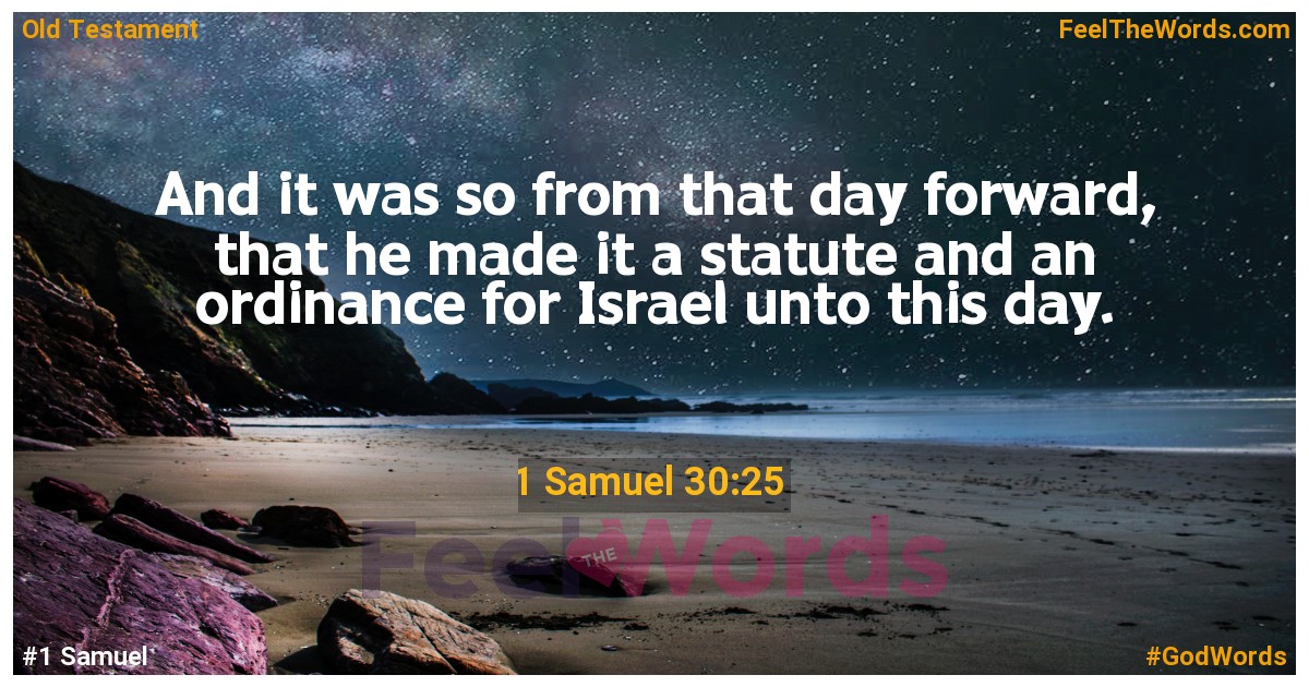 1 Samuel 30:25