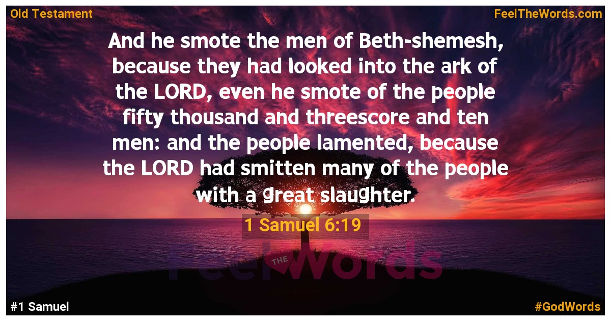 1 Samuel 6:19