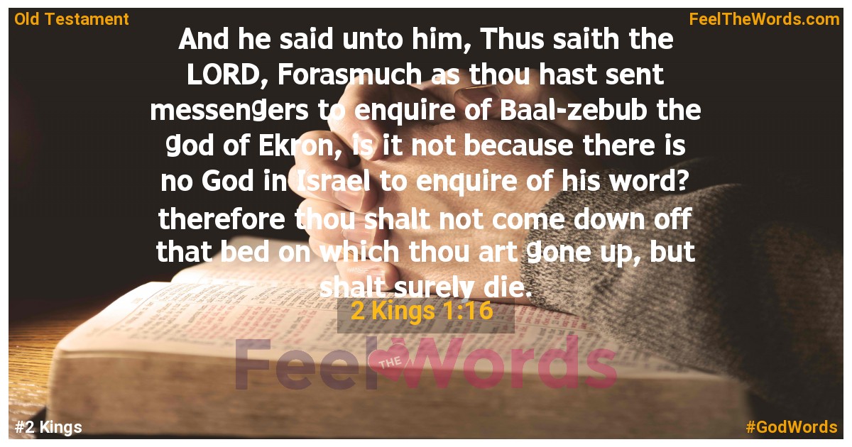 2 Kings 1:16