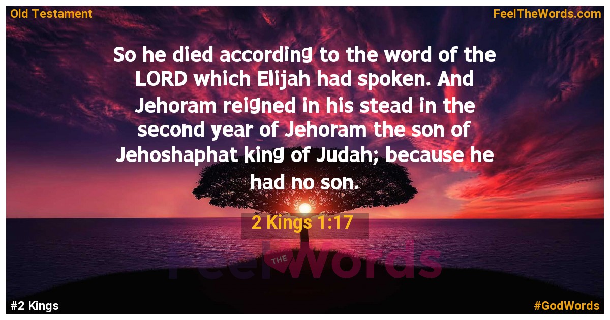 2 Kings 1:17