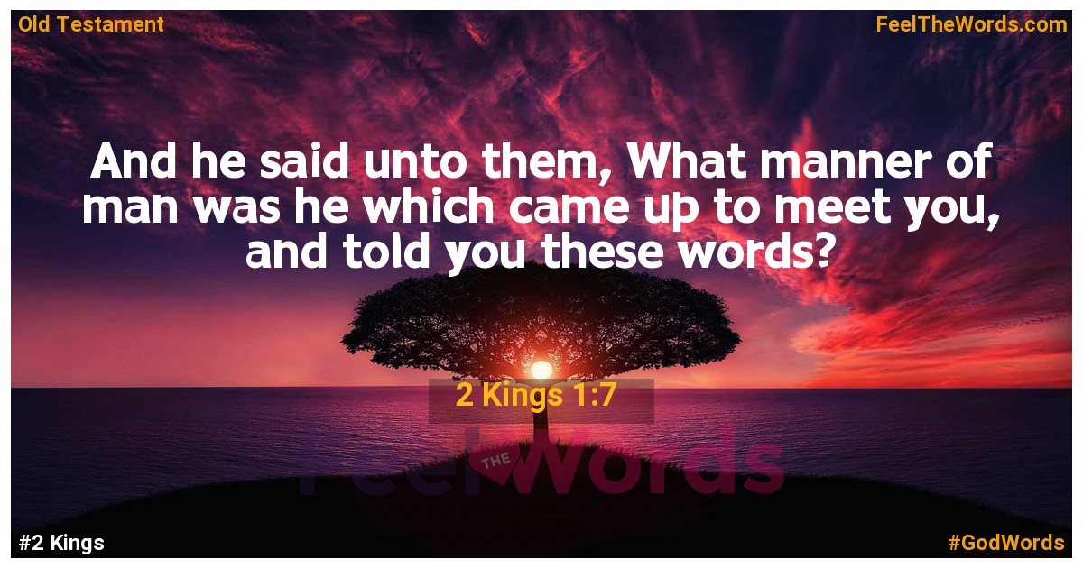 2 Kings 1:7