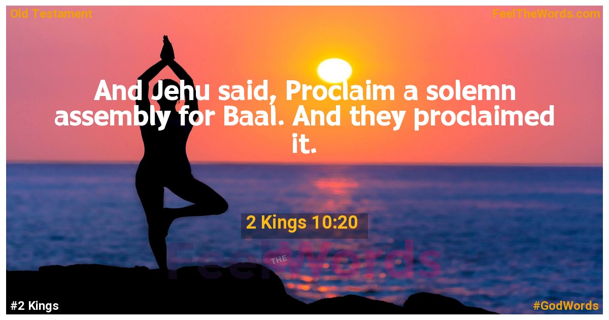2 Kings 10:20