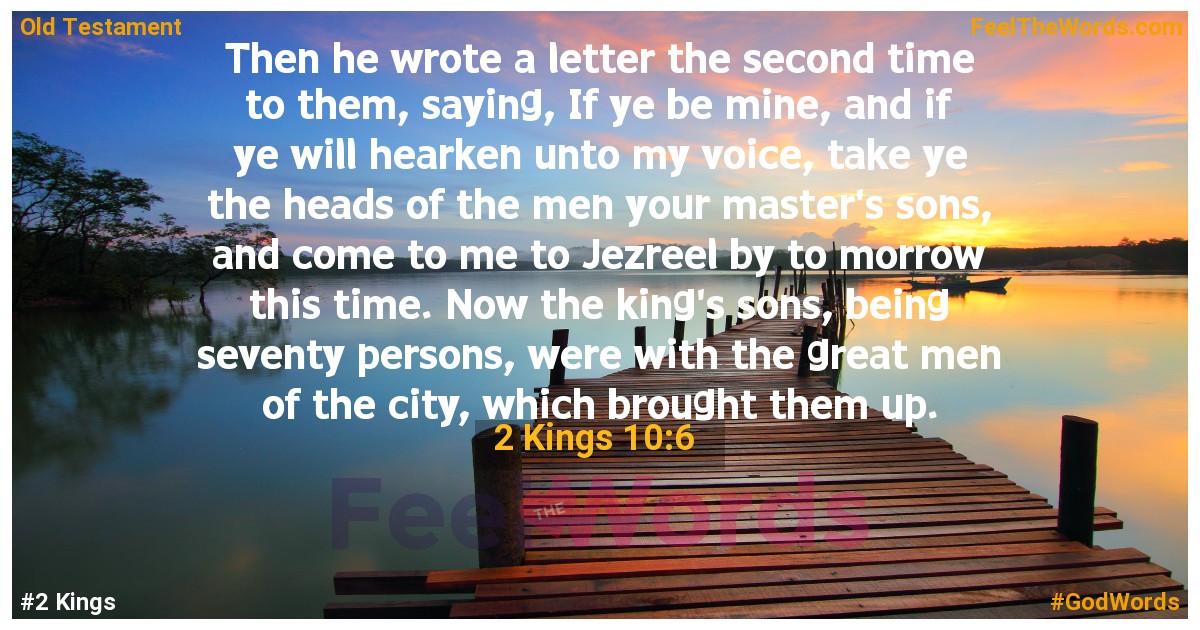 2 Kings 10:6