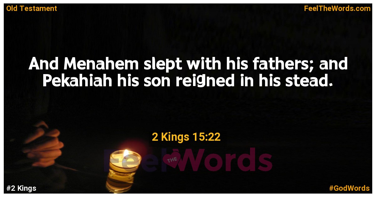 2 Kings 15:22