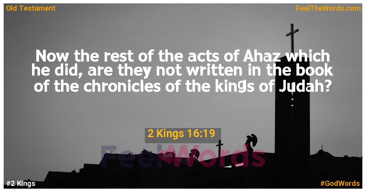 2 Kings 16:19