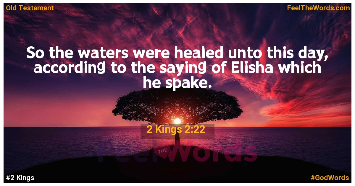 2 Kings 2:22